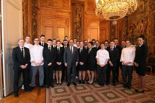 Une délégation du lycée à l'Elysée